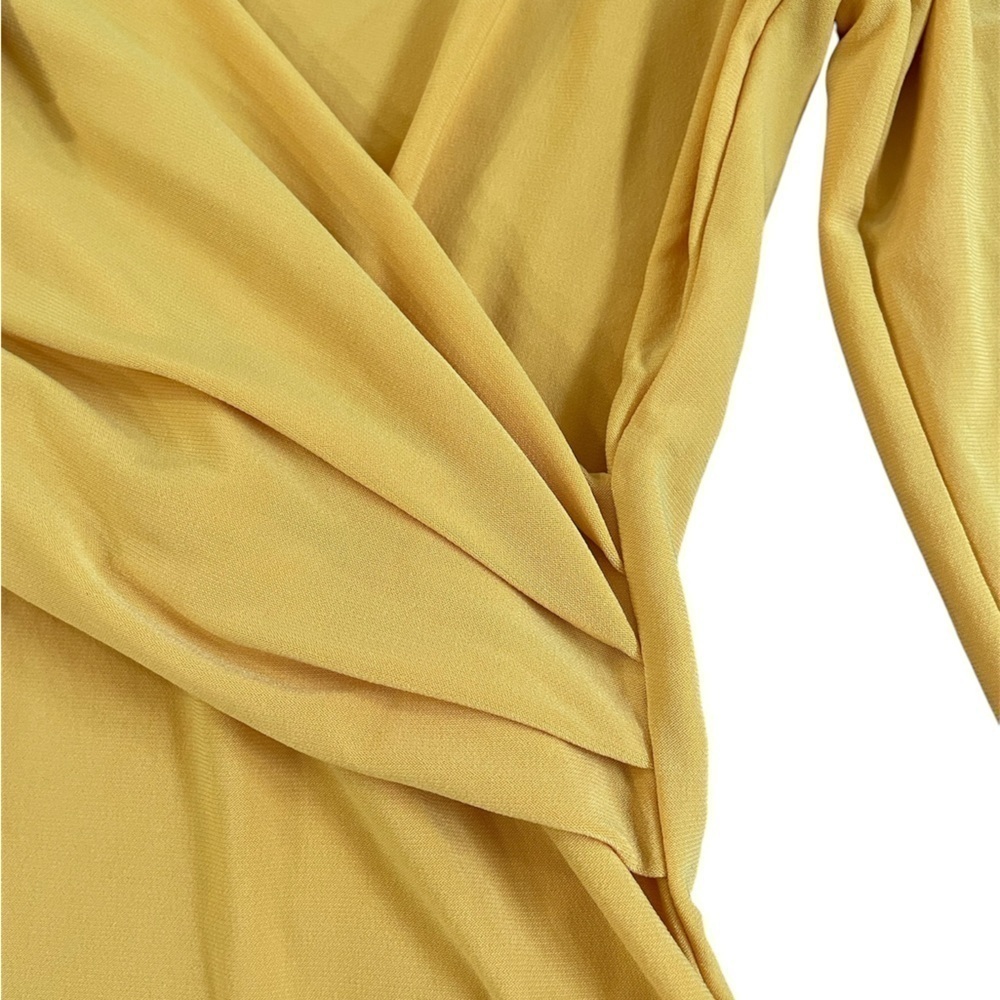 DKNY Women Yellow Long Sleeve Top Size Medium - Picture 3 of 6